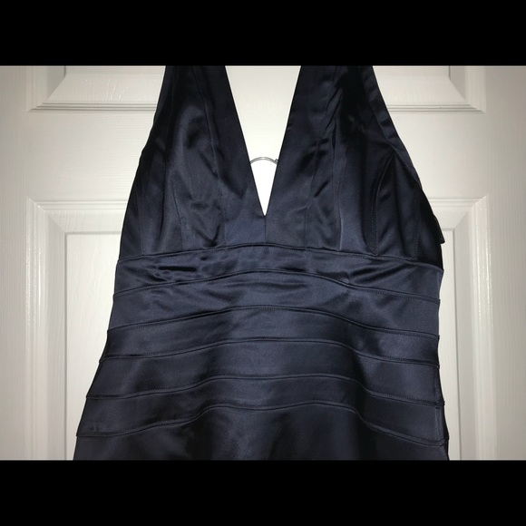 Navy backless evening dress - Picture 6 of 7